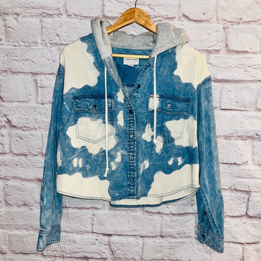 American Eagle Hooded Jacket Tie Dye sz M